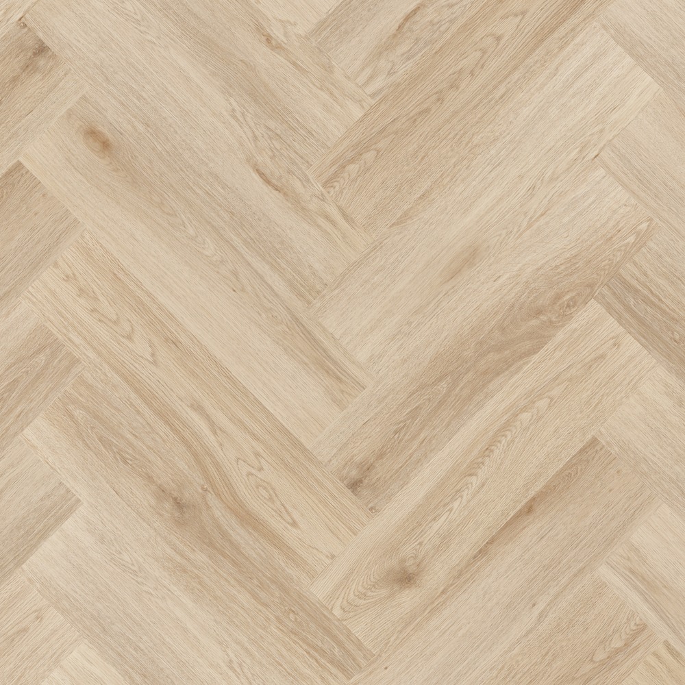 Sol vinyle PVC AMARON Herringbone Harlow Chêne 592 x 148 x 5 mm Vinyle à clipser Beige