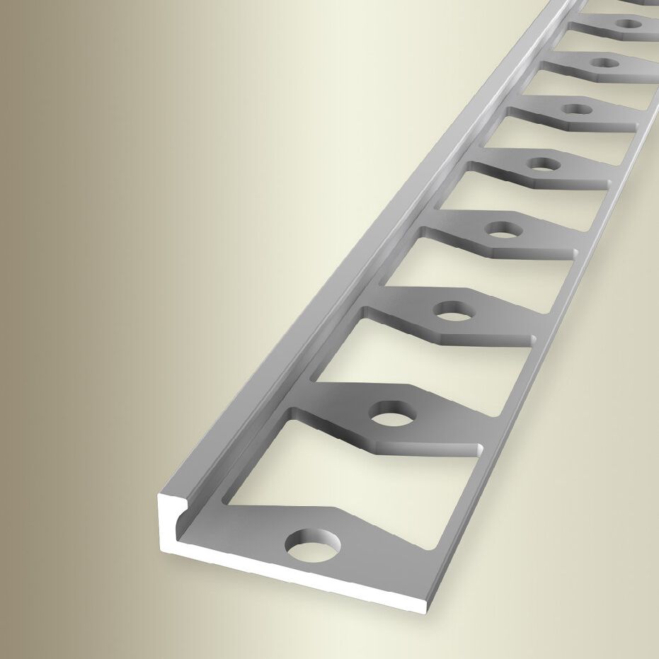 Profilé de finition | Largeur:21 mm | H:2 mm | Longueur:2500 mm | Aluminium | Barre d'arrêt