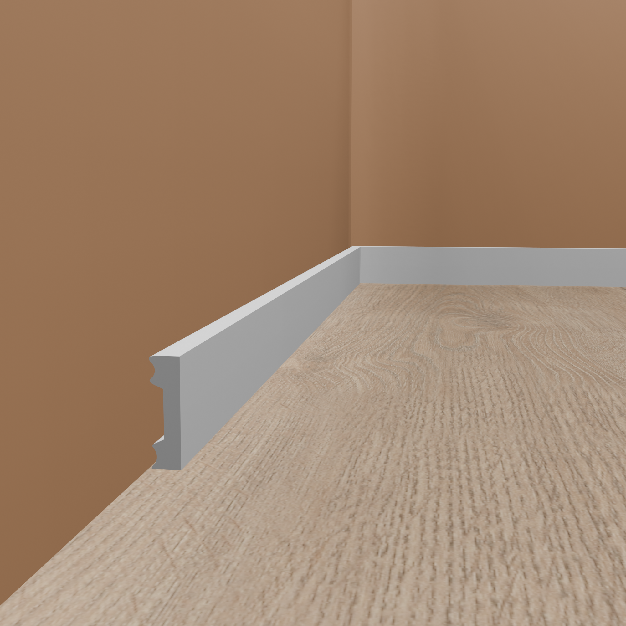 PROVISTON | Plinthe "NE011" en polystyrène PolyForce | 10 x 40 x 2000 mm Blanc | Bonne Qualité