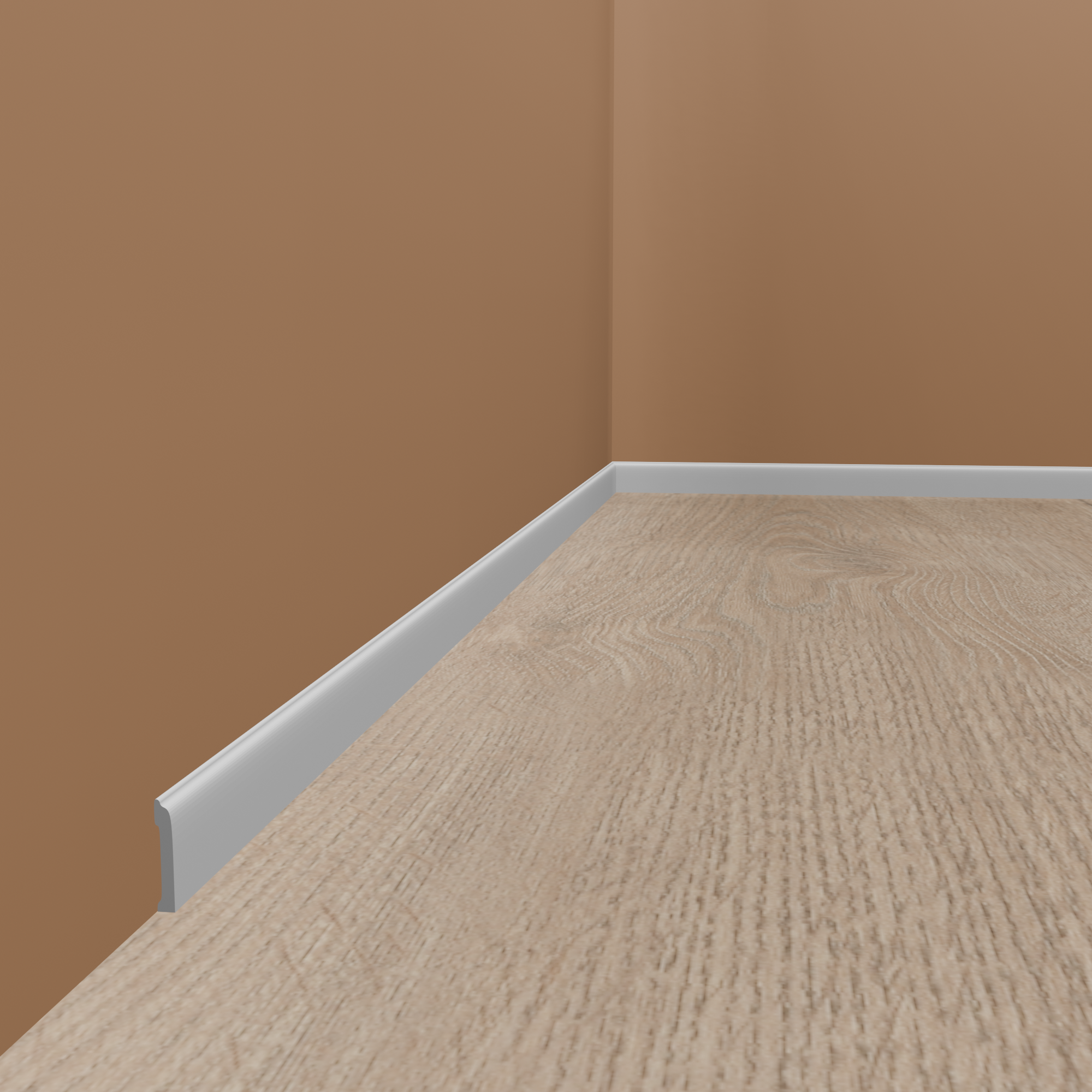 PROVISTON | Plinthe "NE258" en polystyrène PolyForce | 10 x 81 x 2000 mm Blanc | Bonne Qualité