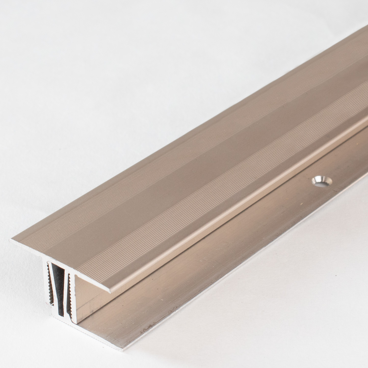 Barre de seuil à clipser pour sol stratifié/parquet | hauteur 15-24 mm | aluminium anodisé