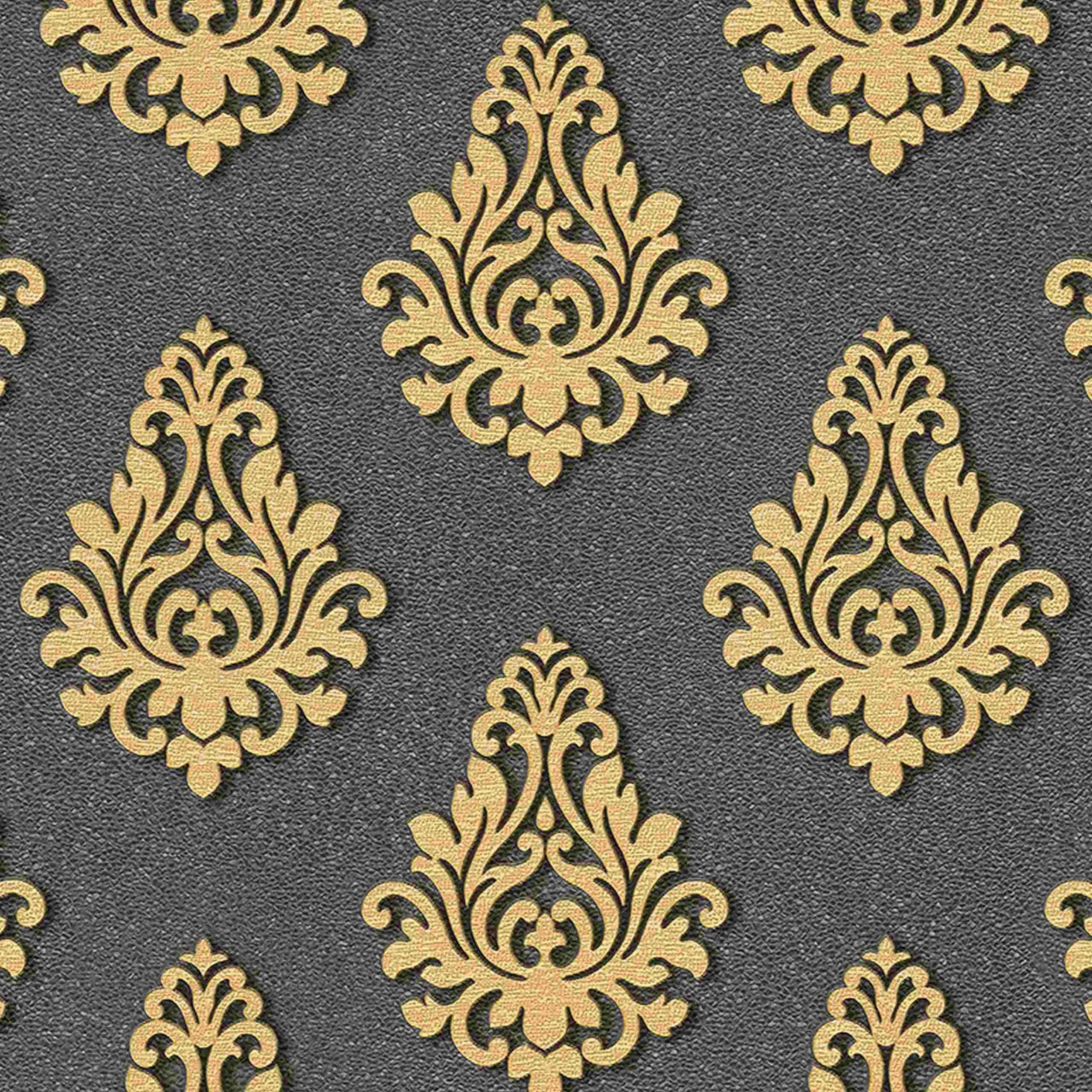 A.S. Creation Nobile | 959815 | papier peint intissé baroque | 0.70 m x 10.05 m | gris