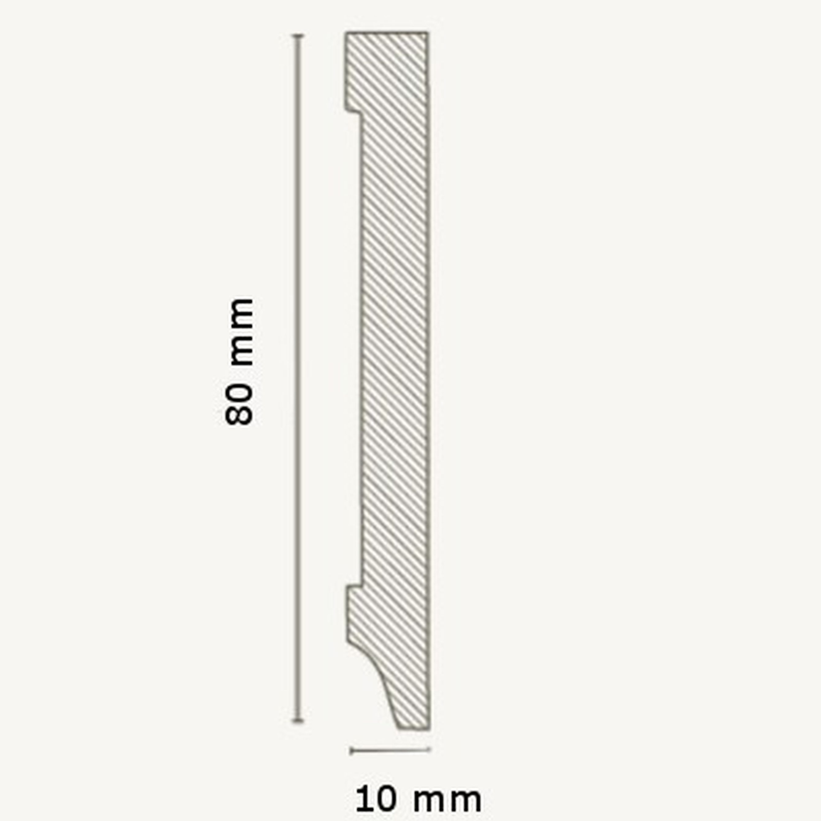 Angle intérieur ou extérieur Pour Plinthe Arêtes Vives 10 x 80 mm MDF revêtu Blanc PROVISTON