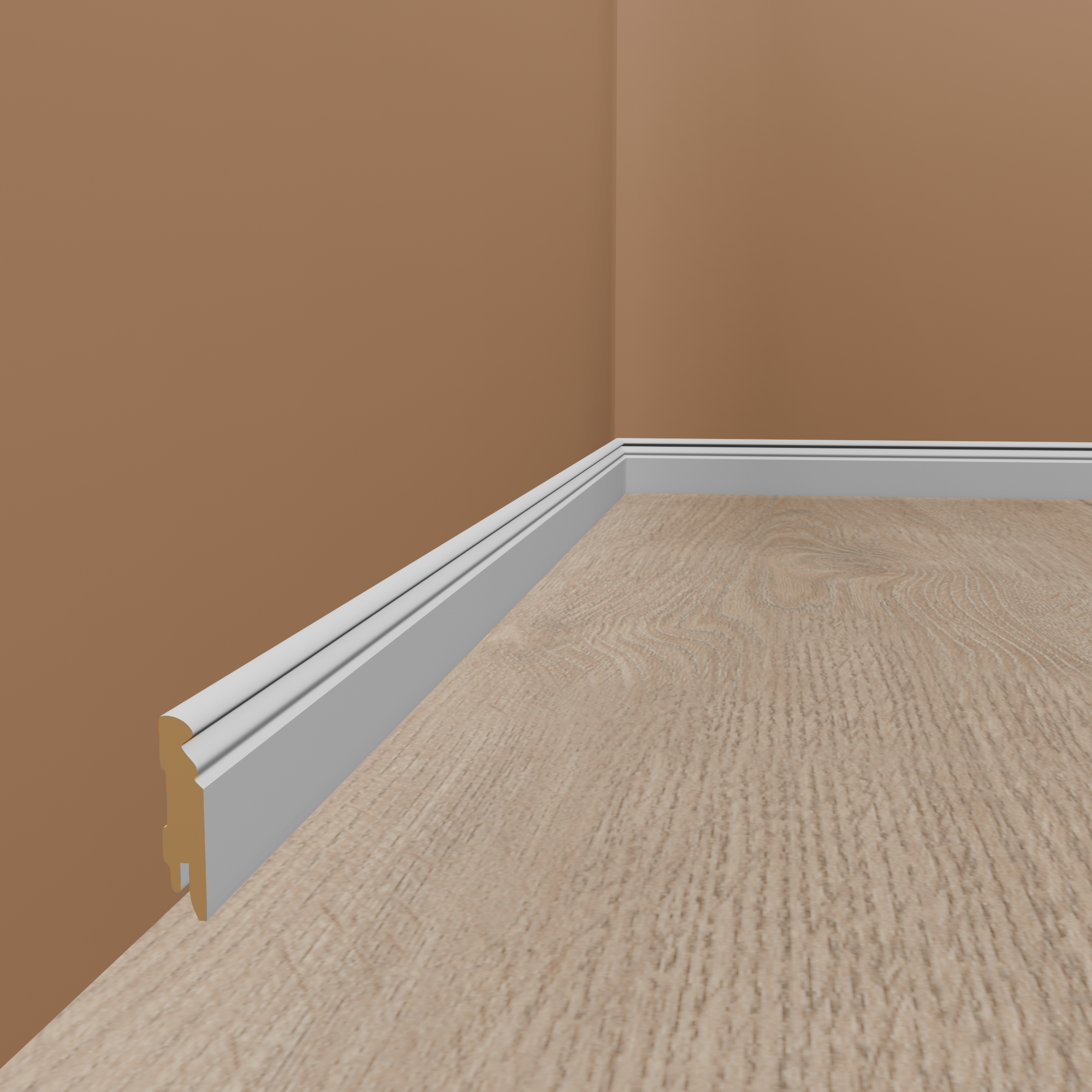 PROVISTON | 19 x 70mm | plinthe MDF | plinthe carrée | plinthe blanche | plinthe mélaminée
