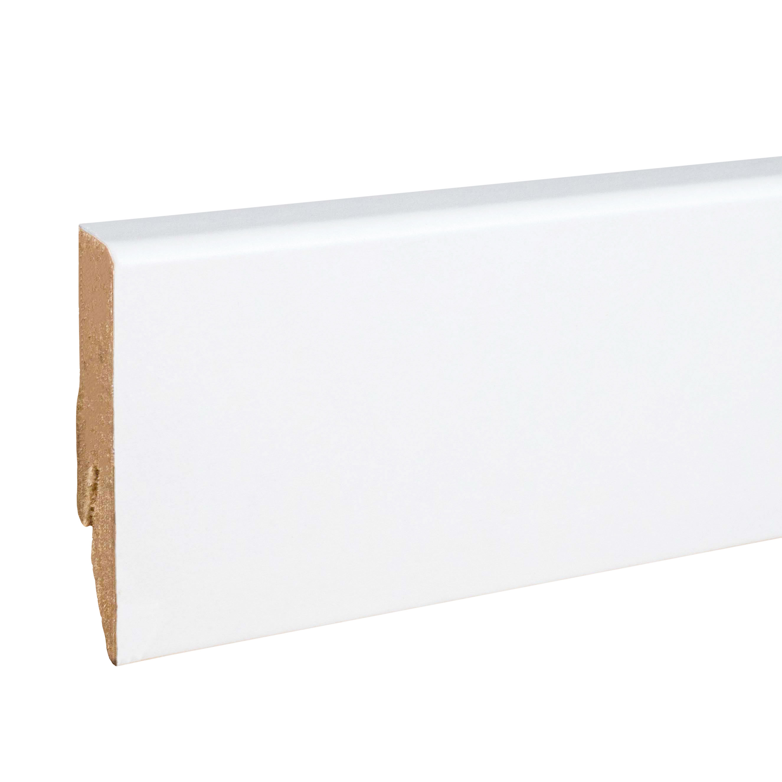 Plinthe Arêtes Vives 18 x 58 x 2500 mm MDF revêtu blanc Classique PROVISTON