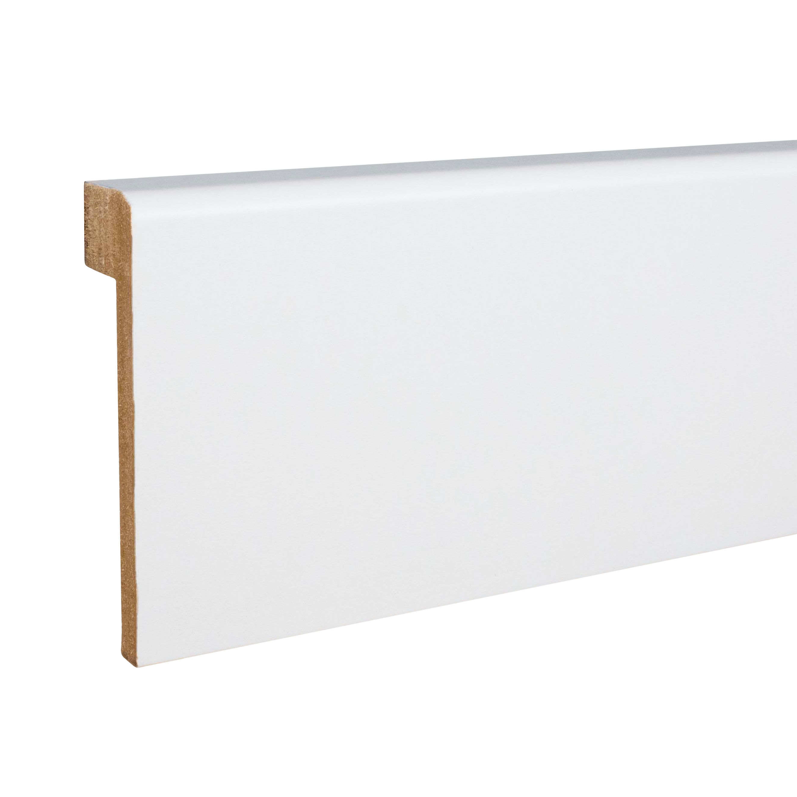 Surplinthe pour carrelage jusqu'à 65 mm 720.80.13.65 MDF 19 x 80 x 2500 mm Blanc PROVISTON