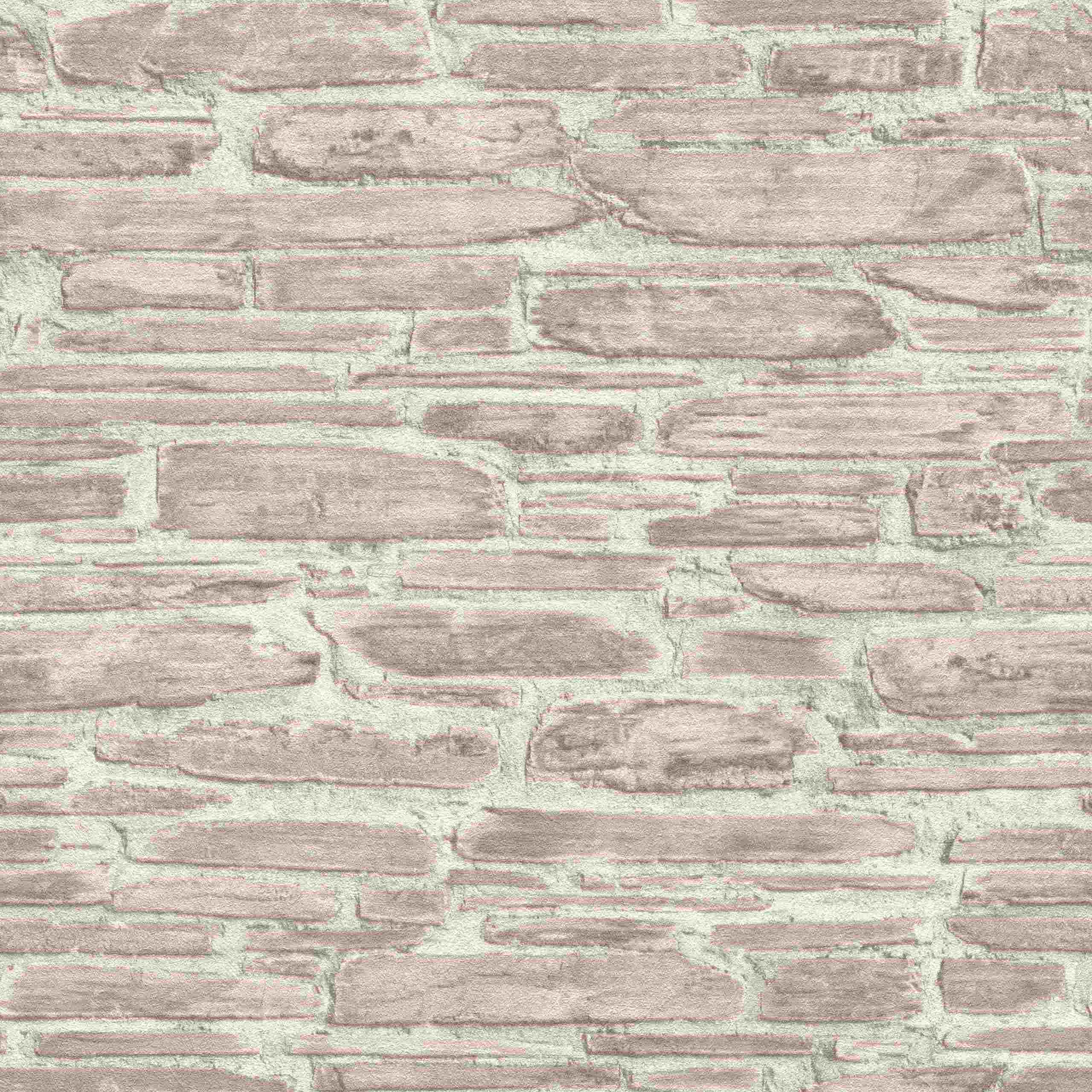 Rasch Unsere Besten 2022 | 863413 | papier peint intissé pierre brique | 0.53 m x 10.05 m | écru