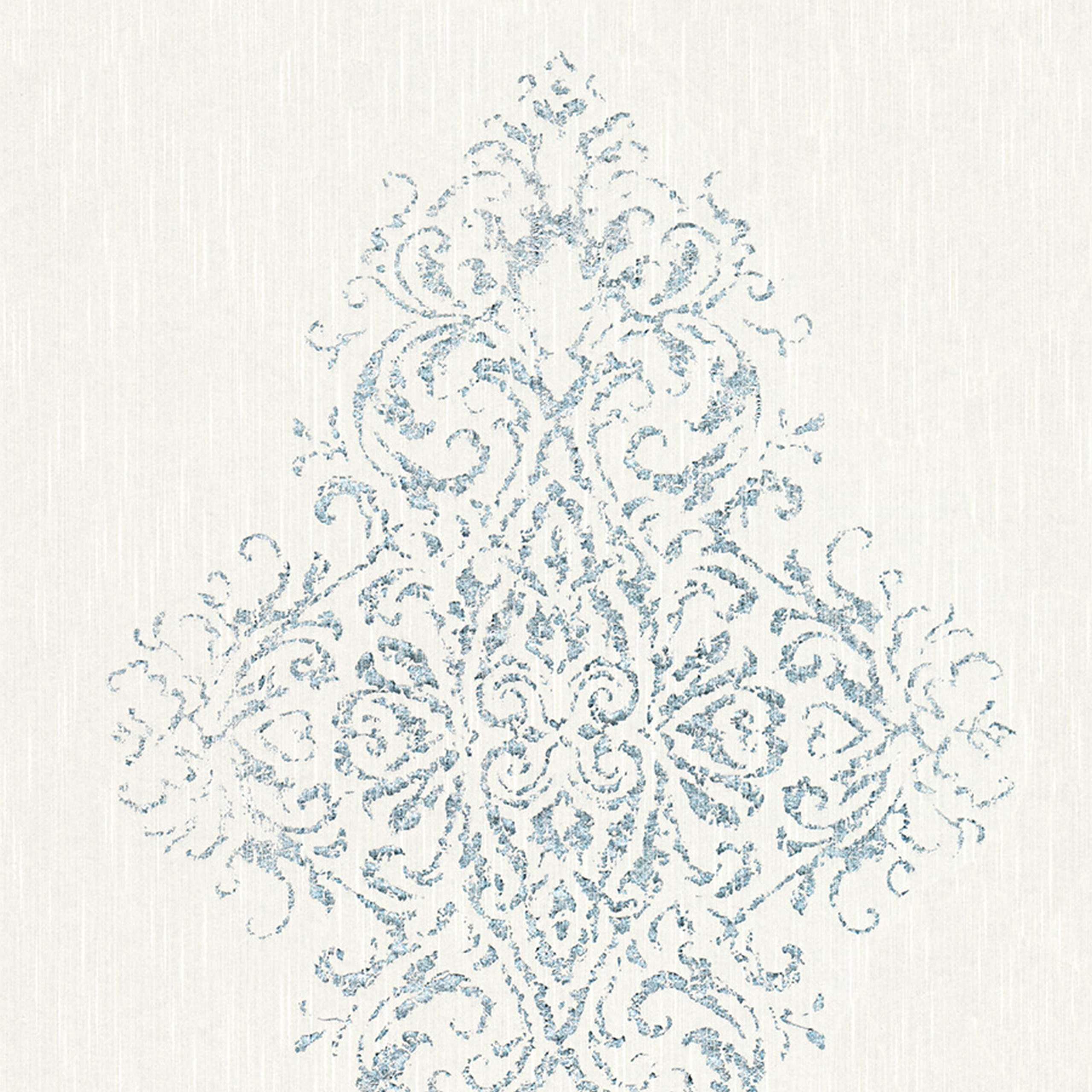 A.S. Creation Luxury Wallpaper | 319451 | papier peint intissé baroque | 0.53 m x 10.05 m | blanc
