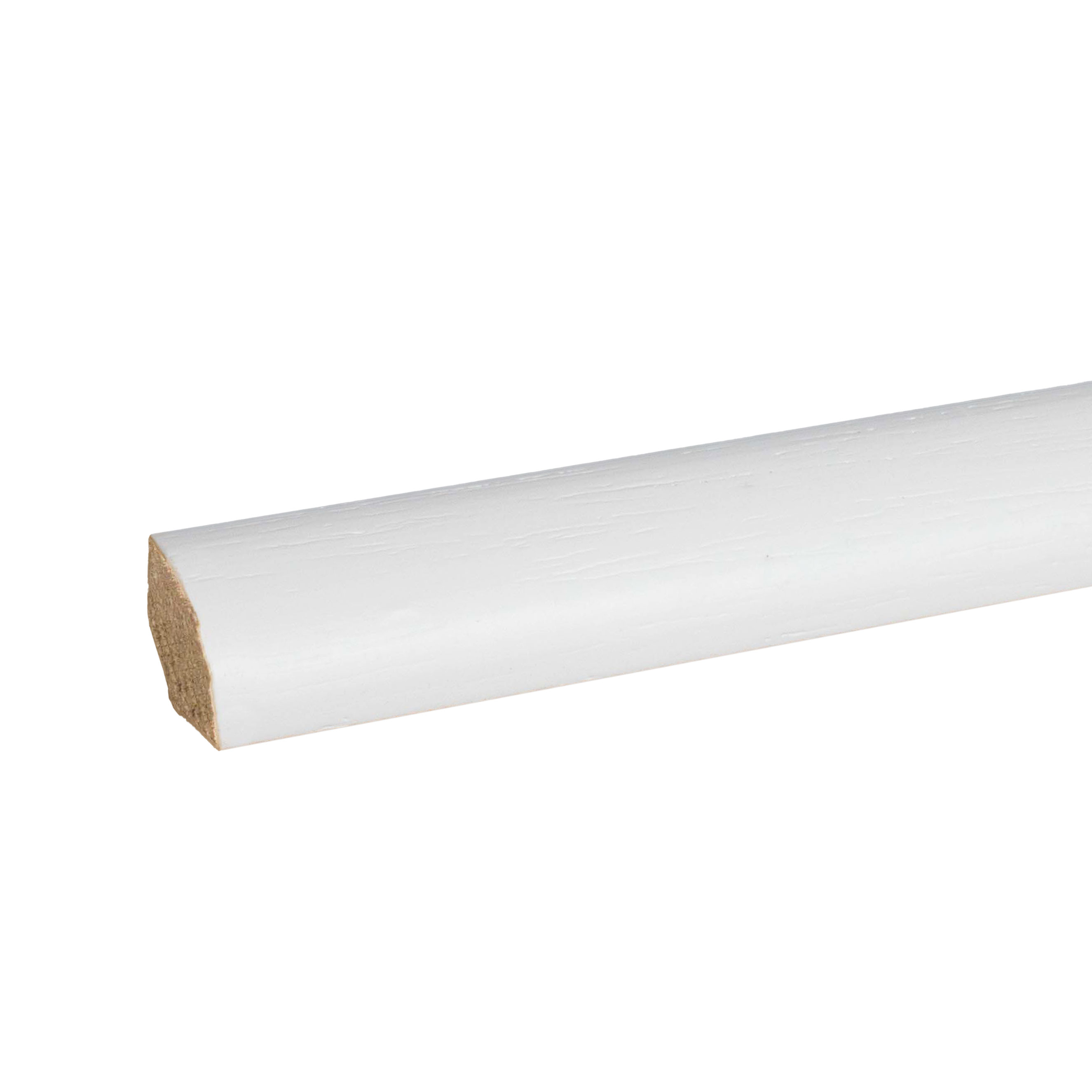 Quart de rond "Bâle" 12.31 Bois massif 12 x 12 x 2000 mm Blanc Contreplinthe PROVISTON