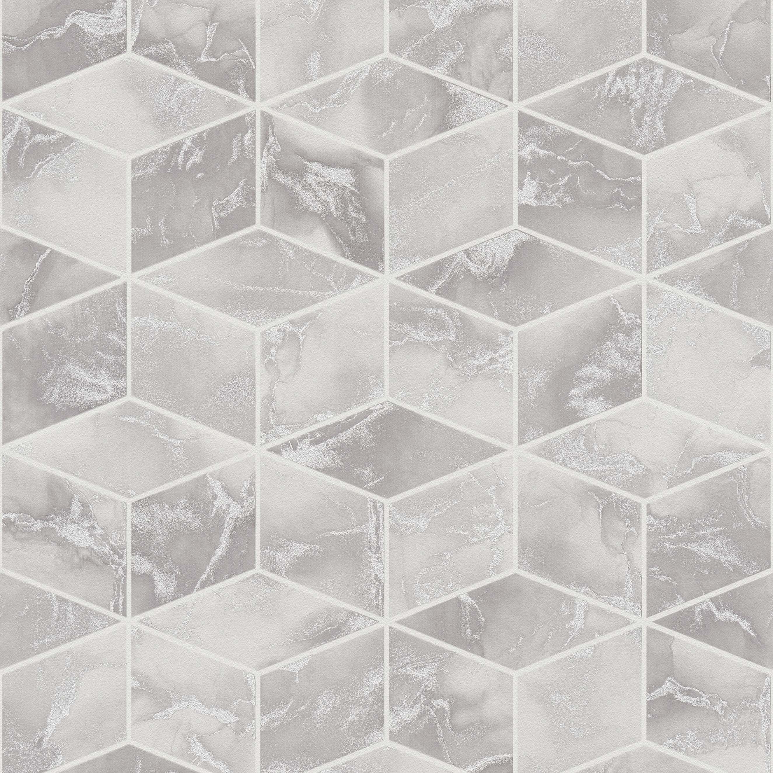 A.S. Creation Metropolitan Stories 2 | 378631 | papier peint intissé 3D | 0.53 m x 10.05 m | gris