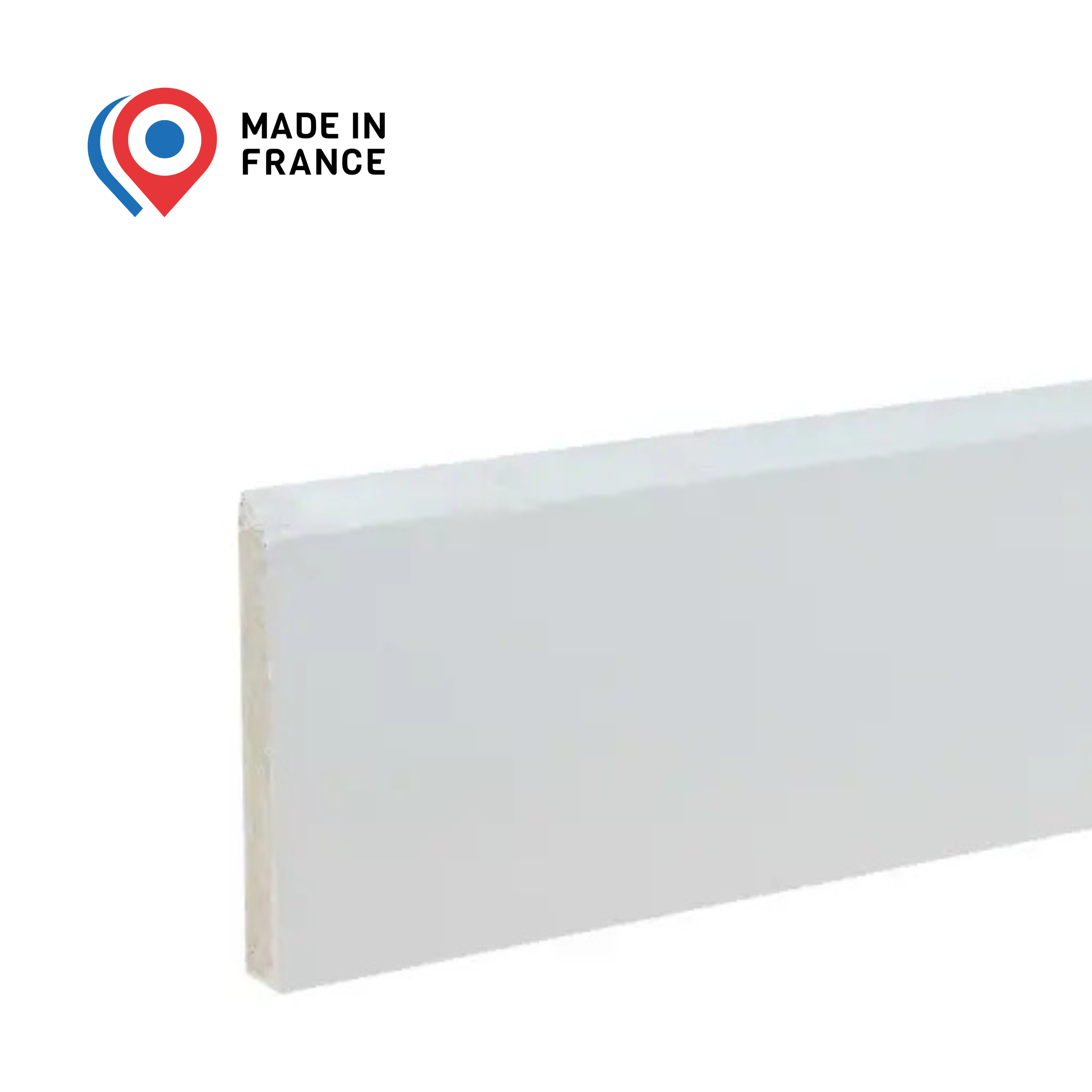 PROVISTON Plinthe 10 x 100 x 2000 mm MDF Prépeinte Plinthe arrondie lot de 5