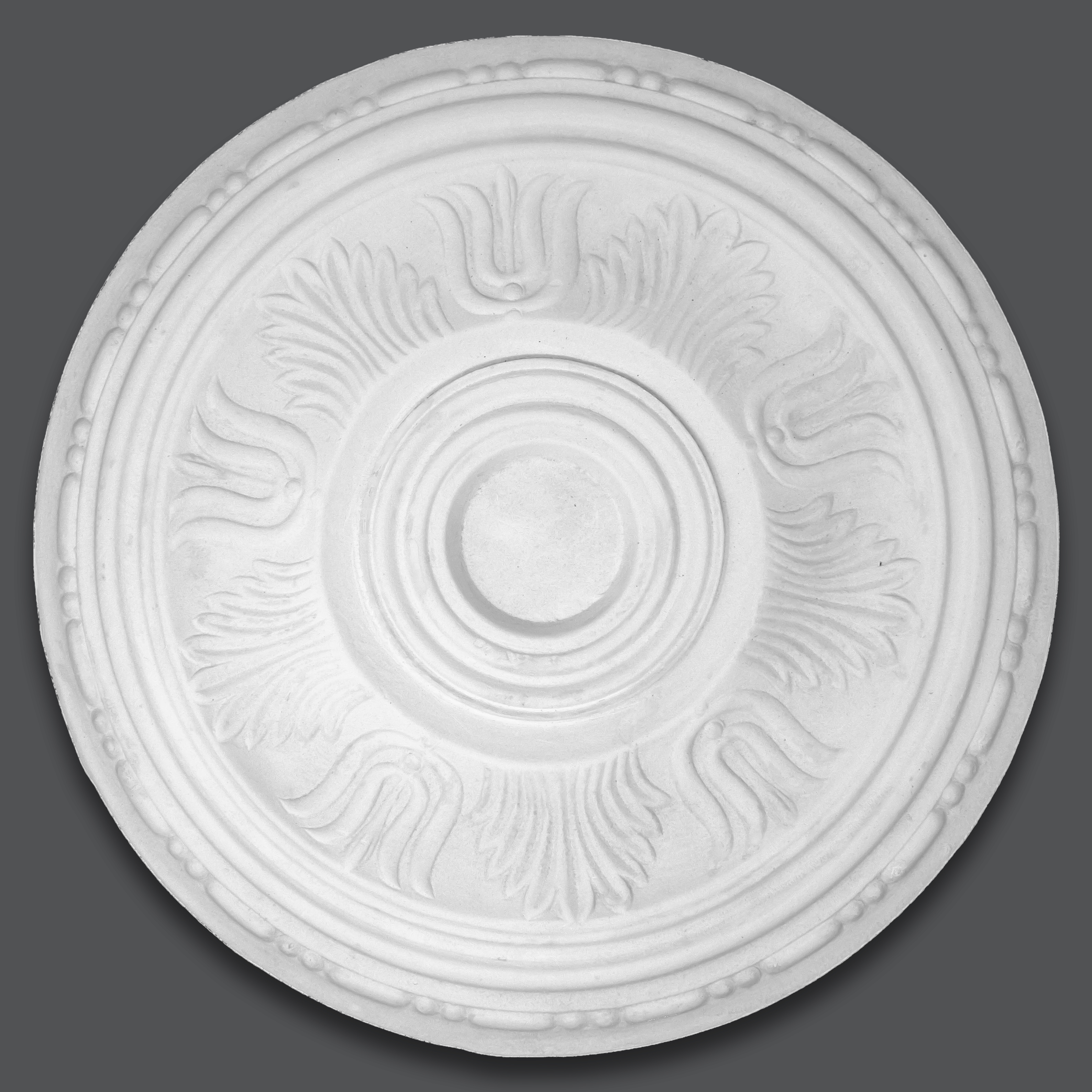 PROVISTON | Gips Rosette Plymouth | Echter Gipsstuck | Ø41cm | Stuckrosette