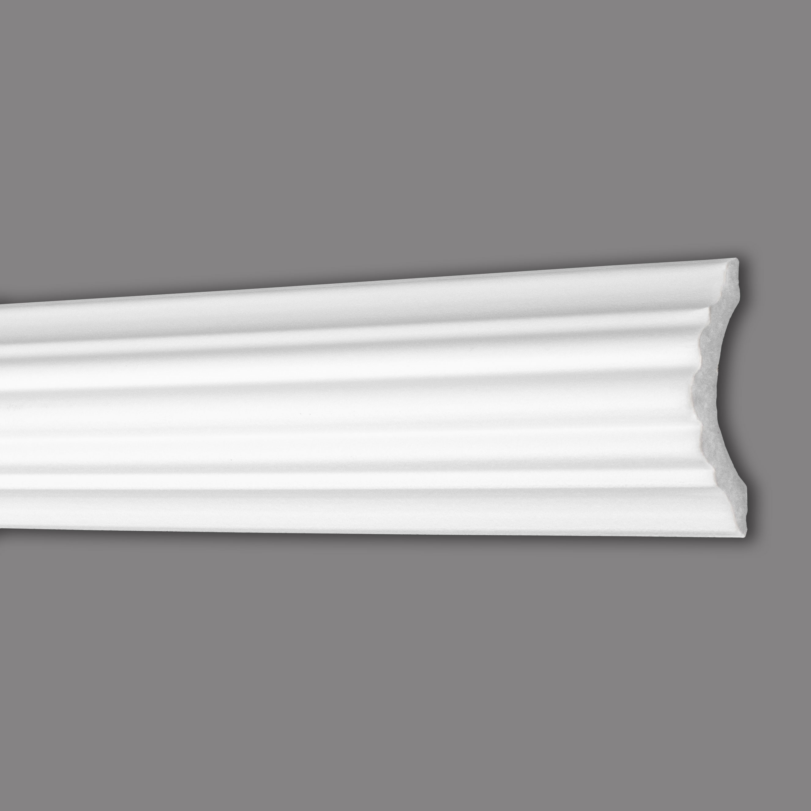 Wiesemann | Moulure décorative Düsseldorf 59 | Polystyrène | 27 x 64 x 2000 mm | Moulure murale | Blanc