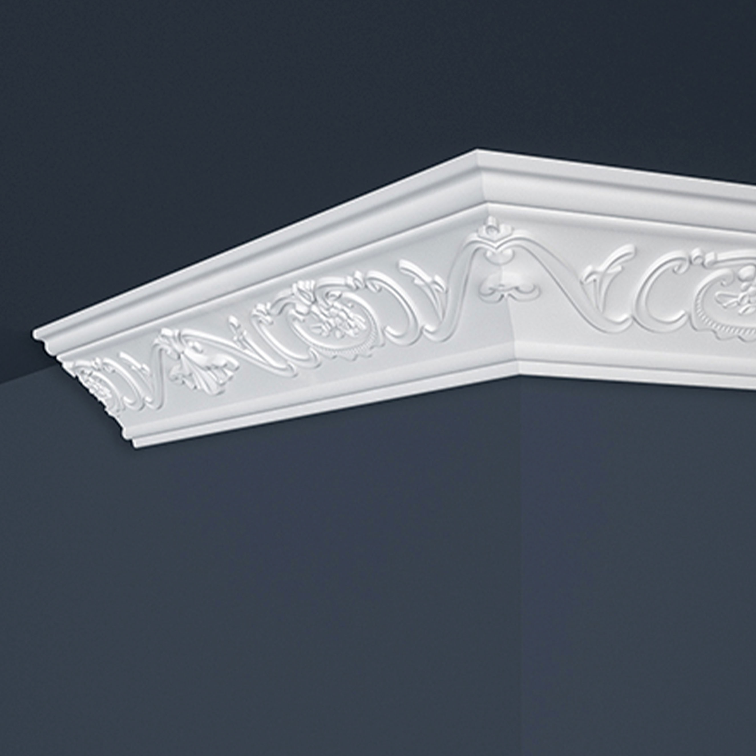 Moulure de plafond d'époque Marbet B-6 | 53 x 53 mm | polystyrène 