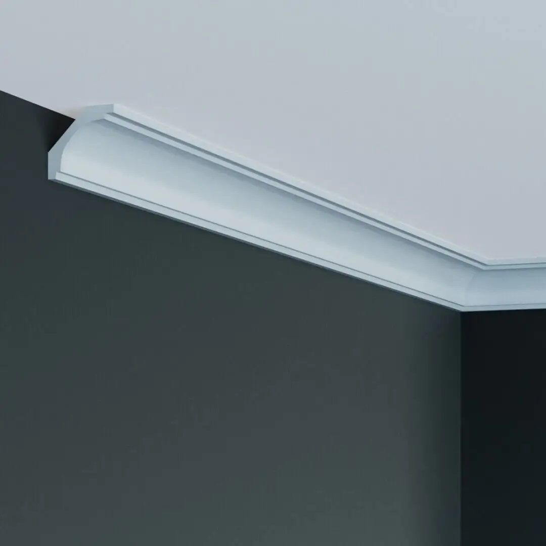 Elite Decor | moulure P930 | polyuréthane | 60 x 60 x 2000 mm | moulure de plafond en polystyrène | Blanc
