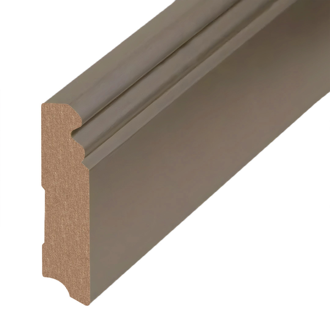 Plinthe moderne revêtue d'une feuille de finition bronze de haute gamme 19 x 80 x 2500 mm PROVISTON