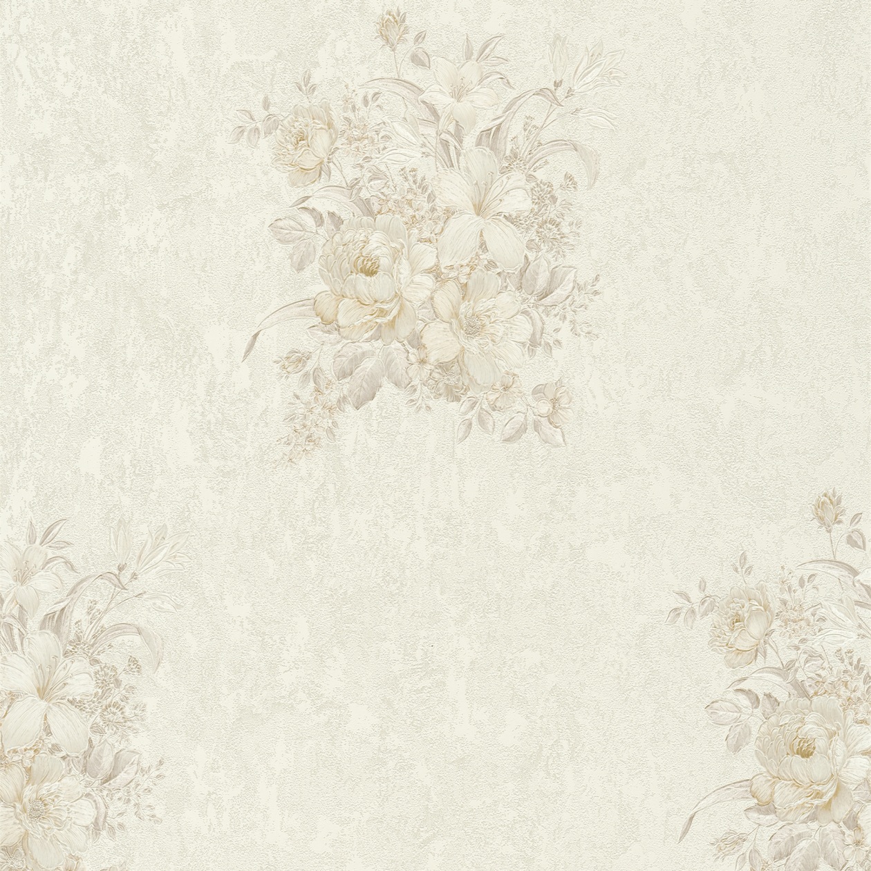 A.S. Creation Romantico | 372254 | papier peint intissé floral | 0.53 m x 10.05 m | écru