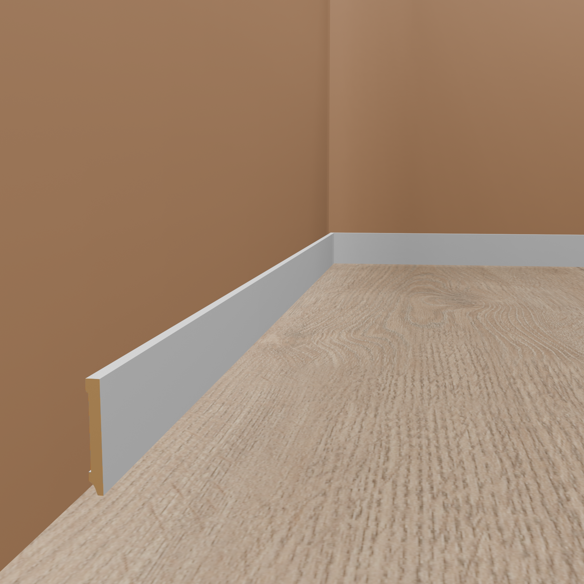 Plinthe "Salzgitter" MDF 13 x 40 x 2500 mm Blanc Moderne PROVISTON