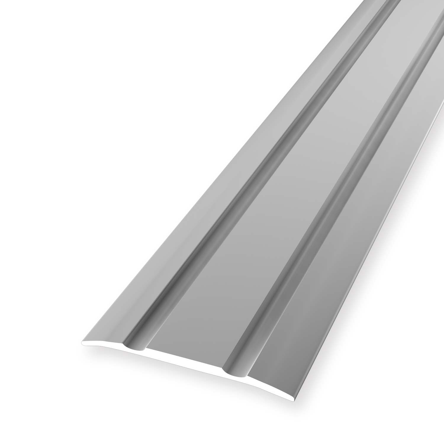 Profilé de transition 3 x 30 x 2700 mm Aluminium Barre de seuil striée Argent Küberit