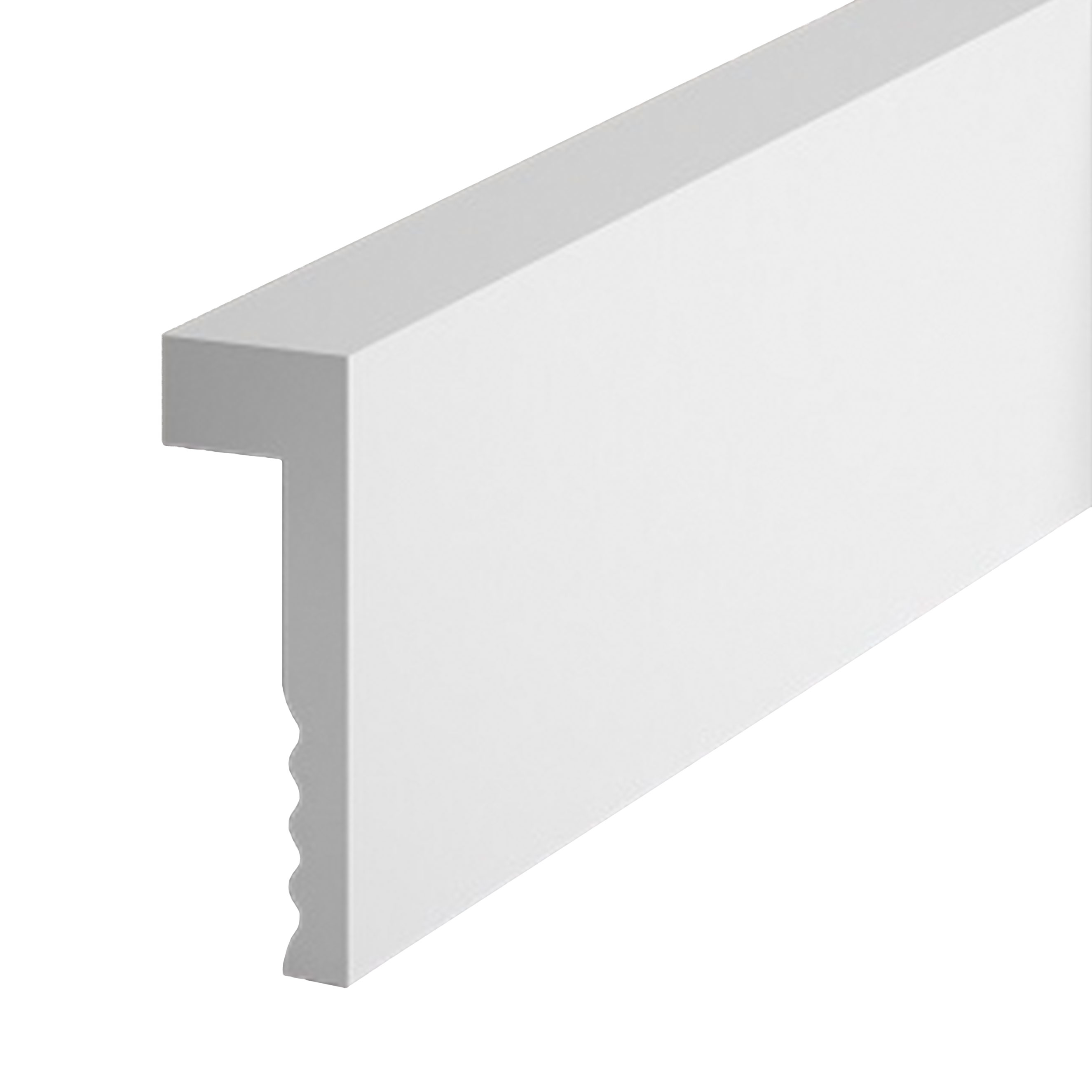 PROVISTON | Plinthe "NE006" en polystyrène PolyForce | 23 x 101 x 2000 mm | Blanc | Surplinthe