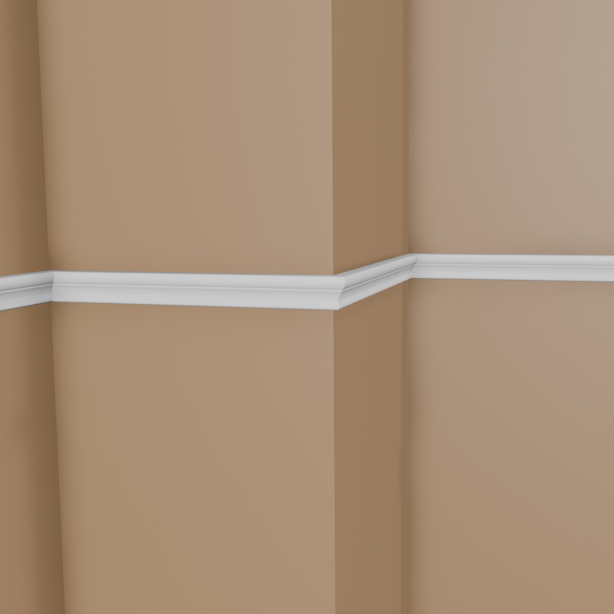 PROVISTON Cimaise décorative "NE318" 15 x 33 x 2000 mm Blanc Moulure murale Décoration Haute qualité