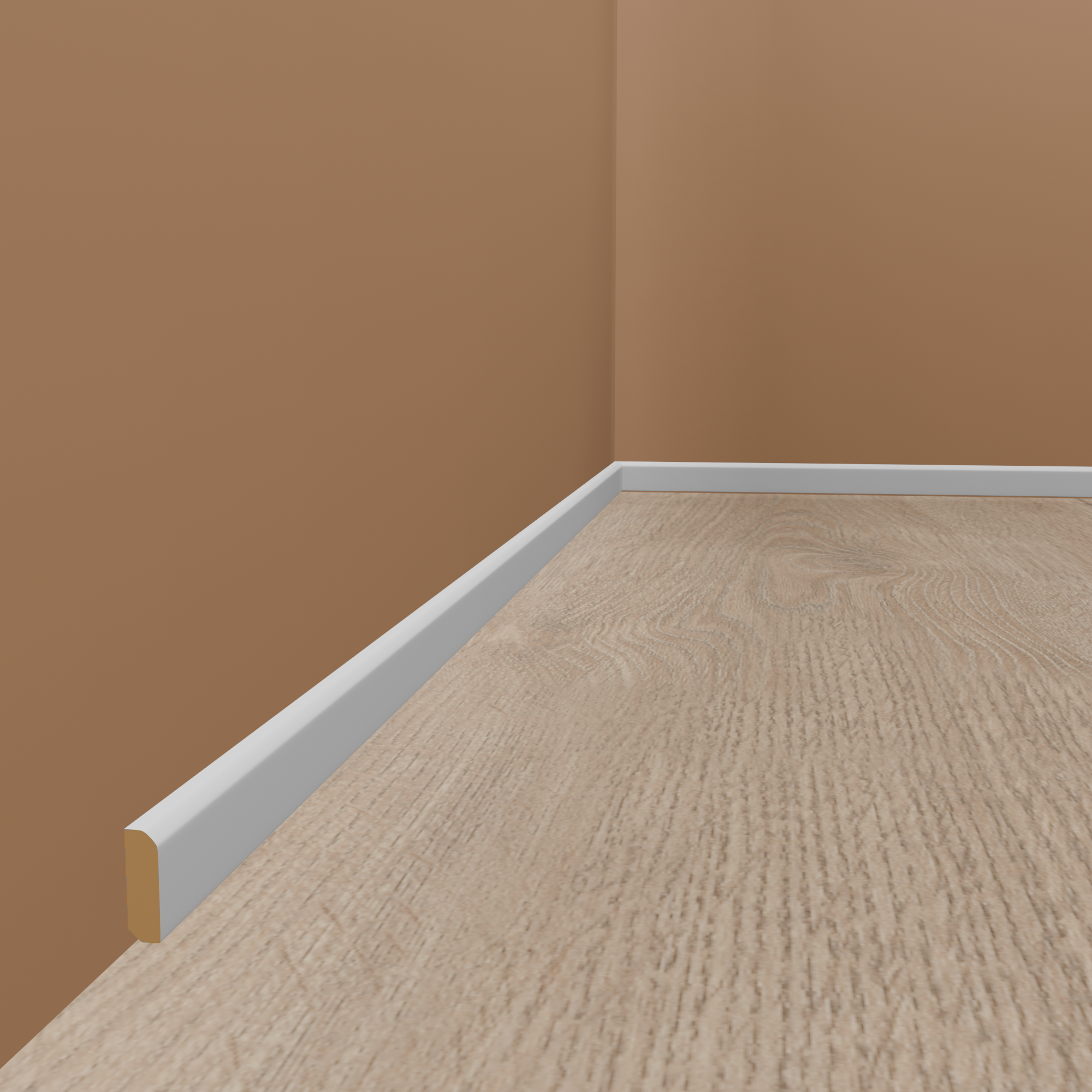 Surplinthe "Graz" 822.31 Bois massif 8 x 22 x 2000 mm Blanc Plinthe PROVISTON