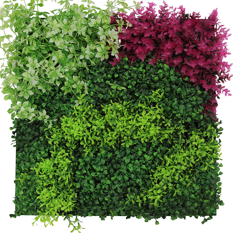 JANGAL Modular Wall Panneau Acoustique Mural 520 x 520 x 50 mm Fleurs Mixtes Rose Panneau végétal