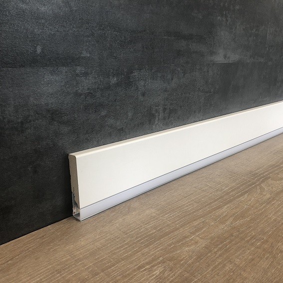 plinthe lumineuse | 16 x 85 mm | mélaminé blanc