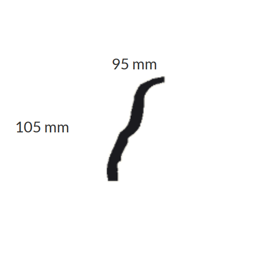 Stuckleiste "Koblenz" (Stuckleisten aus Gips) Skizze