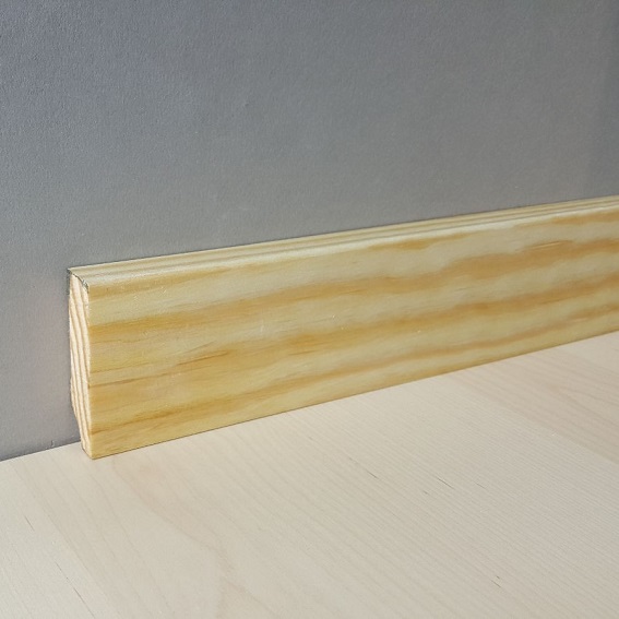 Plinthe "Zwickau" bois massif diff. pin brut Plinthe moderne PROVISTON