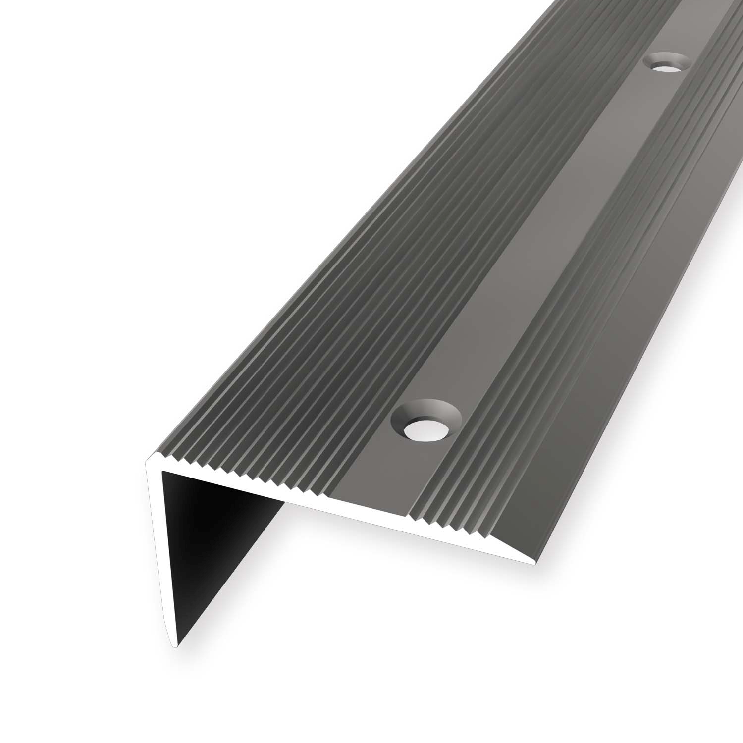 Nez de marche 25 x 40 x 2500 mm Aluminium Cornière striée Küberit