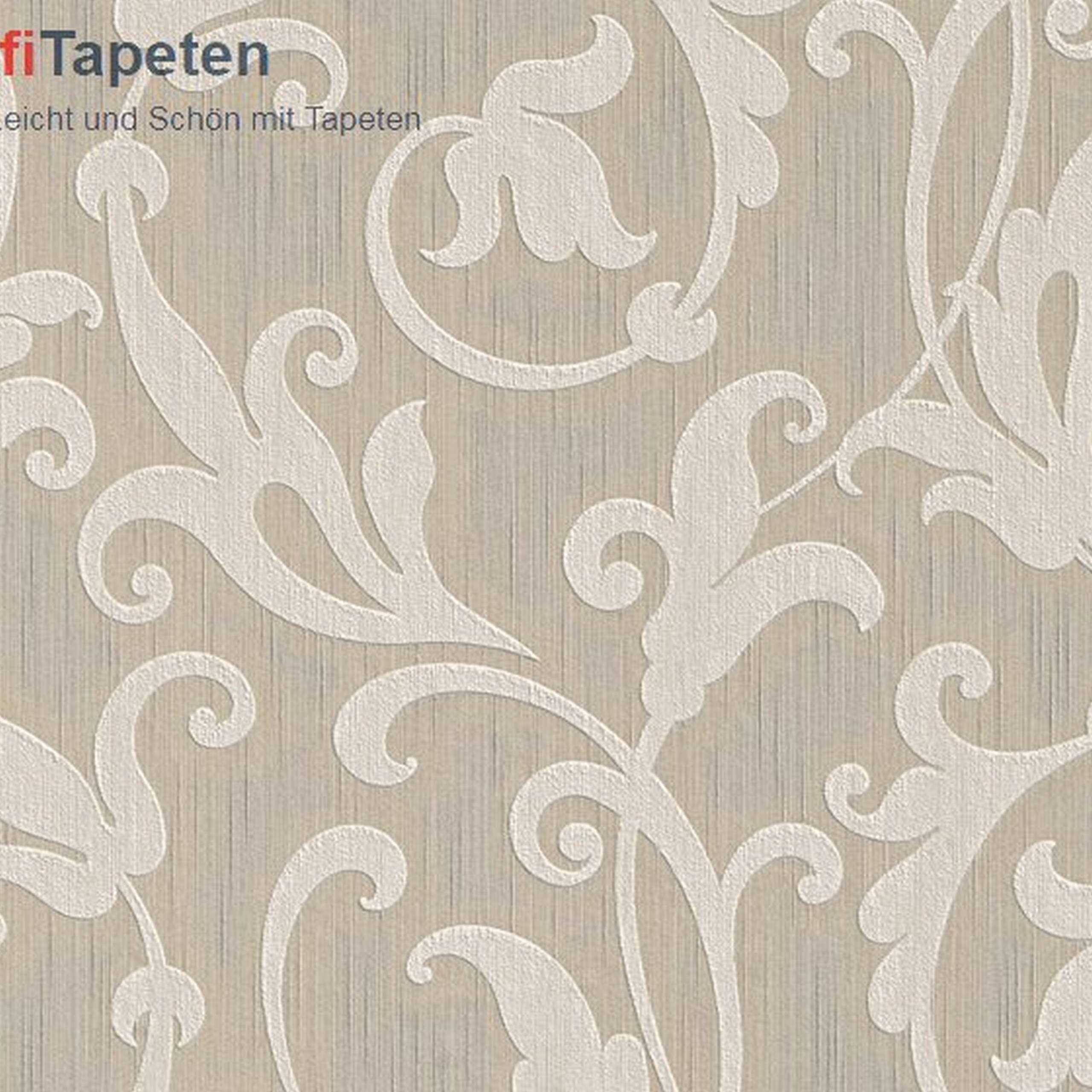 A.S. Creation Tessuto | 954901 | papier peint intissé floral | 0.53 m x 10.05 m | beige