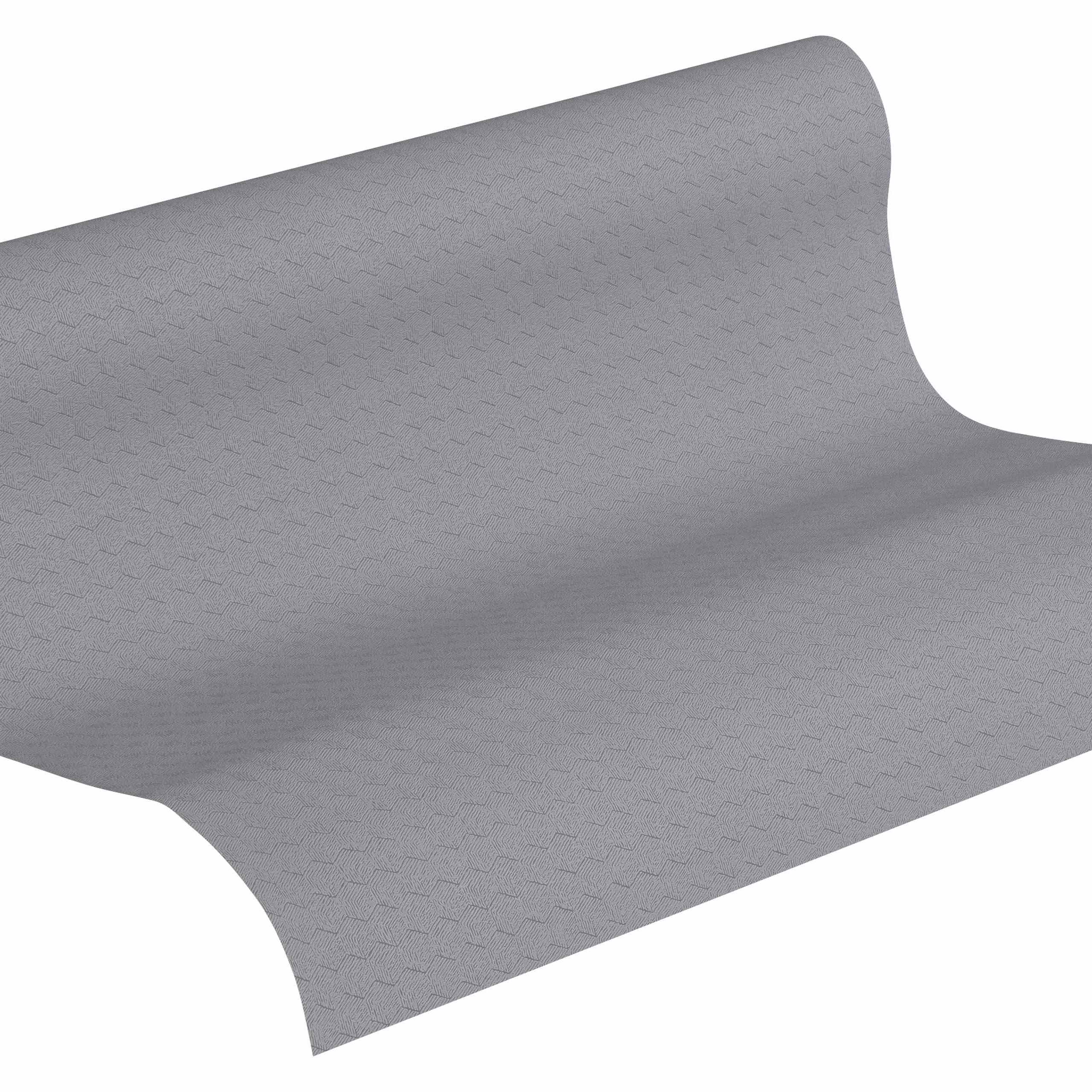 A.S. Creation Greenery | 372117 | papier peint intissé uni | 0.53 m x 10.05 m | gris