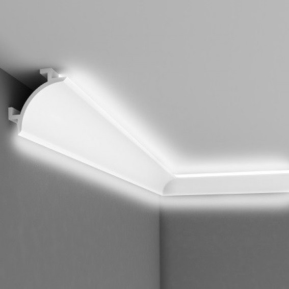 Angle extérieur de moulure LED QL001 en polyuréthane