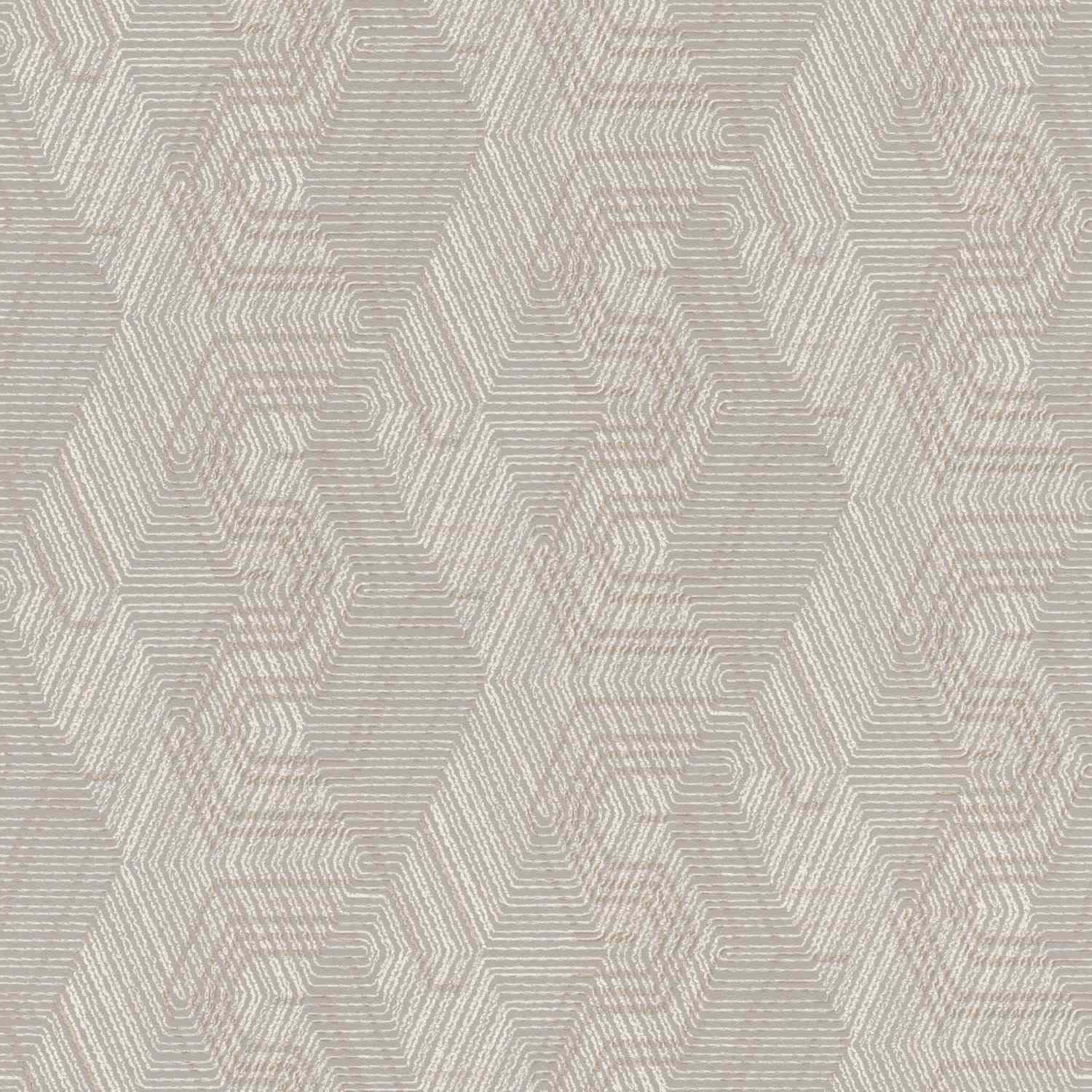 Papier Peint Intissé 751932 gris marron blanc dessins motifs African Queen III Rasch