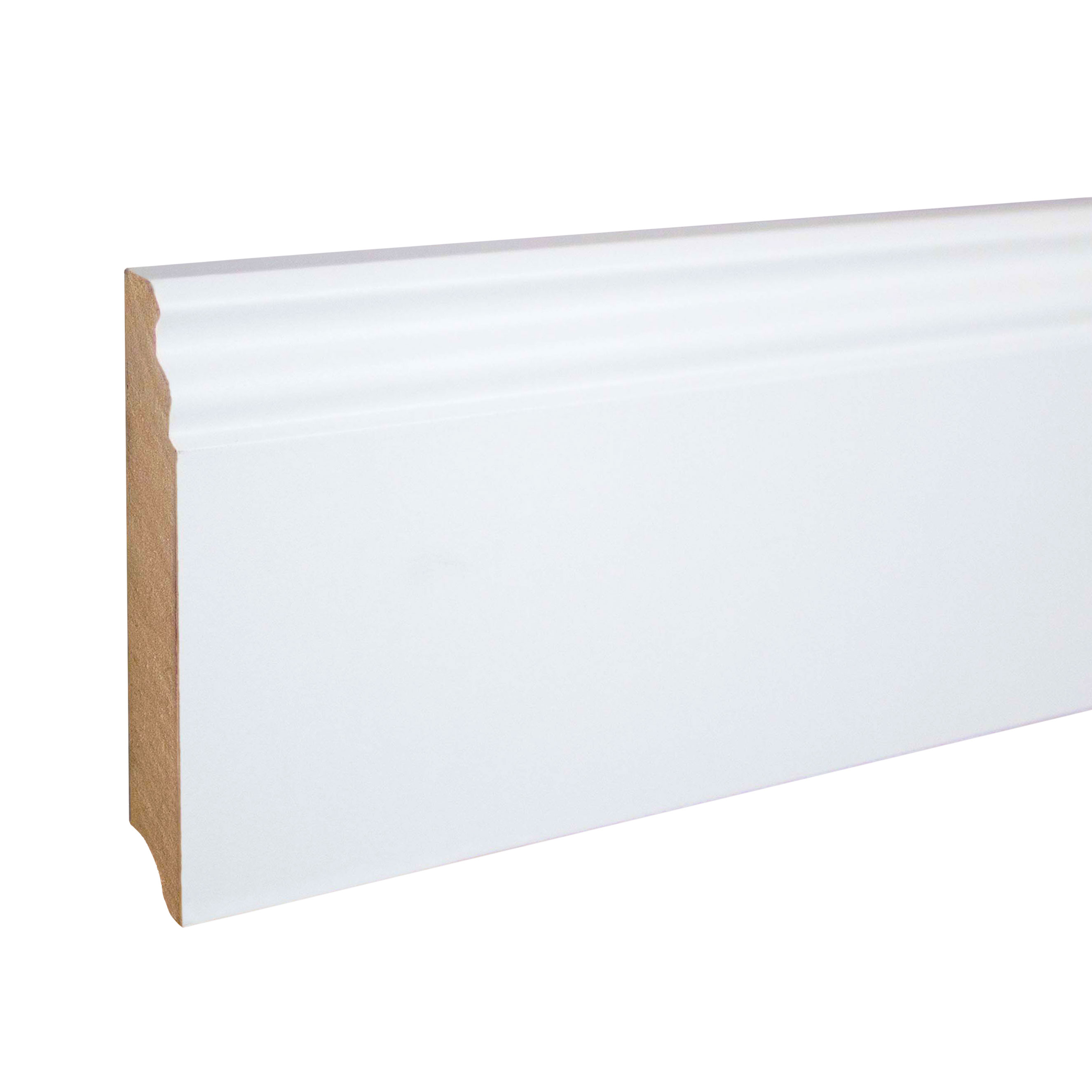 Plinthe Moulurée 16 x 100 x 2500 mm MDF revêtu Blanc Classique PROVISTON