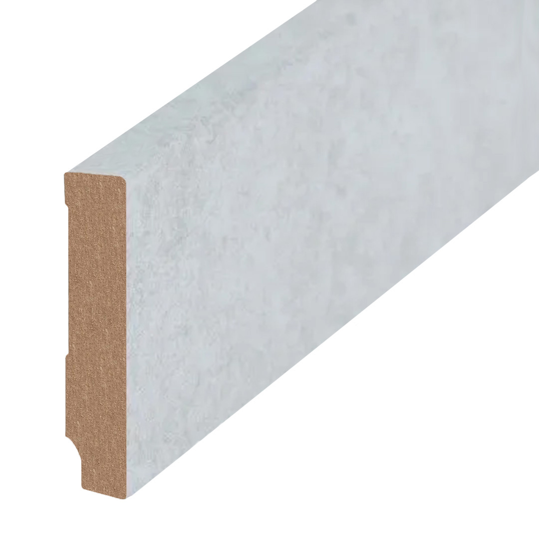 Plinthe populaire recouverte d'un film de haute gamme MDF béton 16 x 80 x 2500 mm PROVISTON