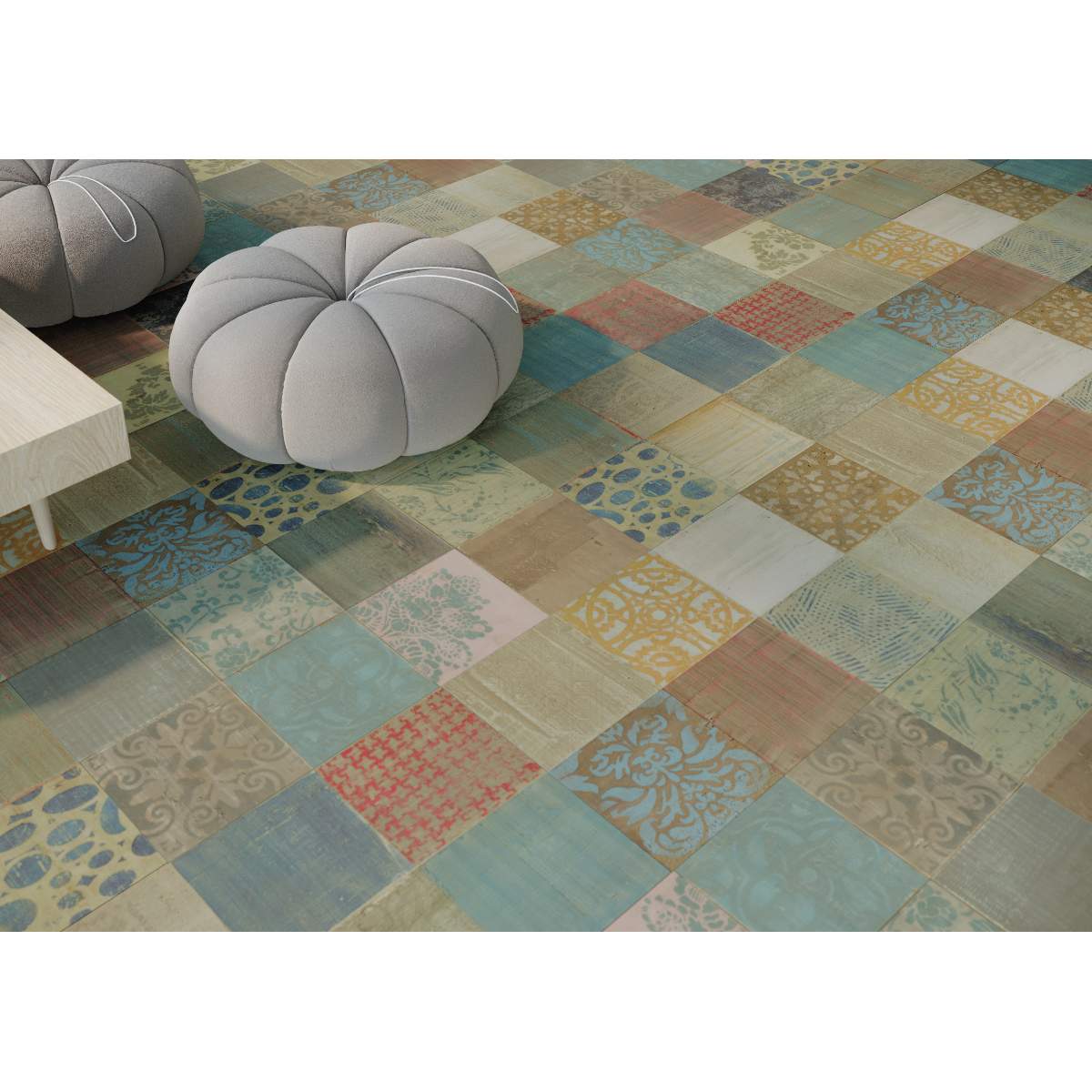 Sol vinyle PVC DESIGN 555 Dryback 914 x 457 x 2.5 mm Parquet Vinyle à coller Mélange Bois