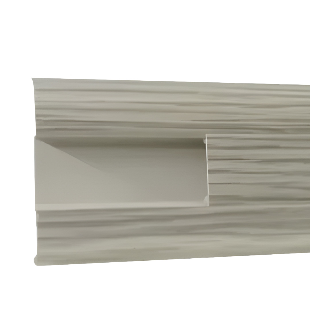Plinthes en PVC avec passage de câbles frêne (18 x 55 x 2500 mm)