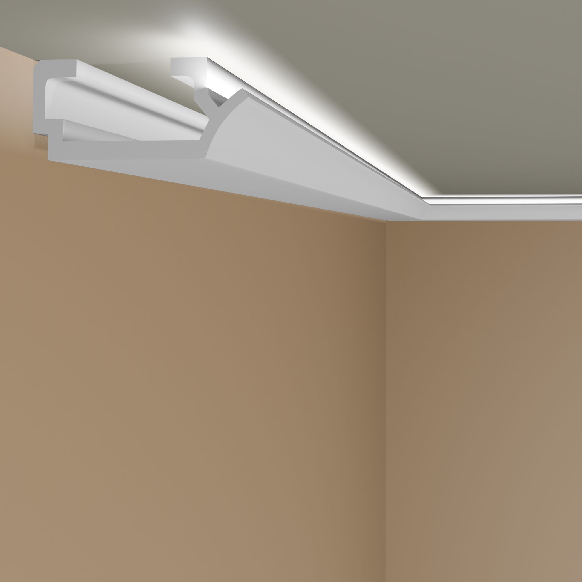 Elite Decor Corniche LED KD410 Polystyrène 110 x 240 x 1150 mm Blanc Styrofoam Moulure de plafond Elite Decor Corniche LED KD410 Polystyrène 110 x 240 x 1150 mm Blanc Styrofoam Moulure de plafond