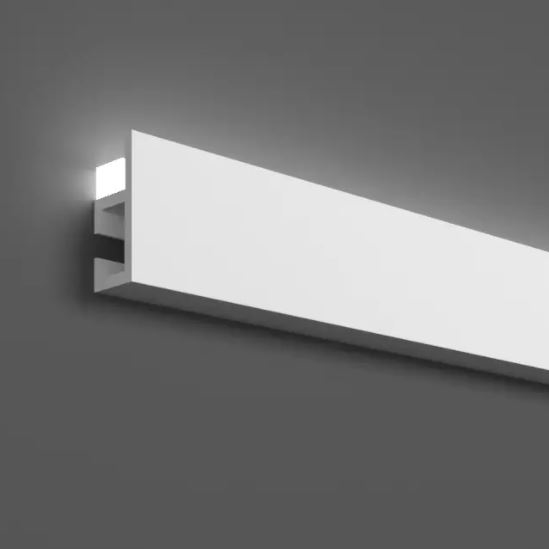 Elite Decor Stuckleiste KH903 Polyurethan 22 x 48 x 2000 mm Styropor Deckenleiste Weiß