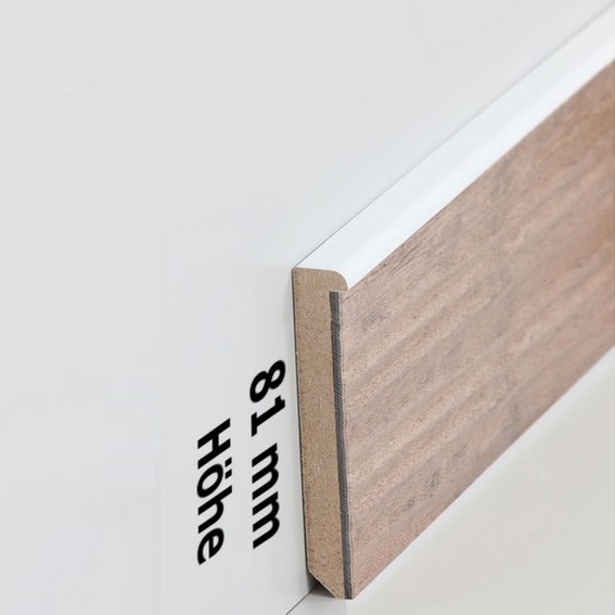 Plinthe "Frankfurt" MDF 13 x 81 x 2500 mm Plinthe pour sol vinyle PROVISTON