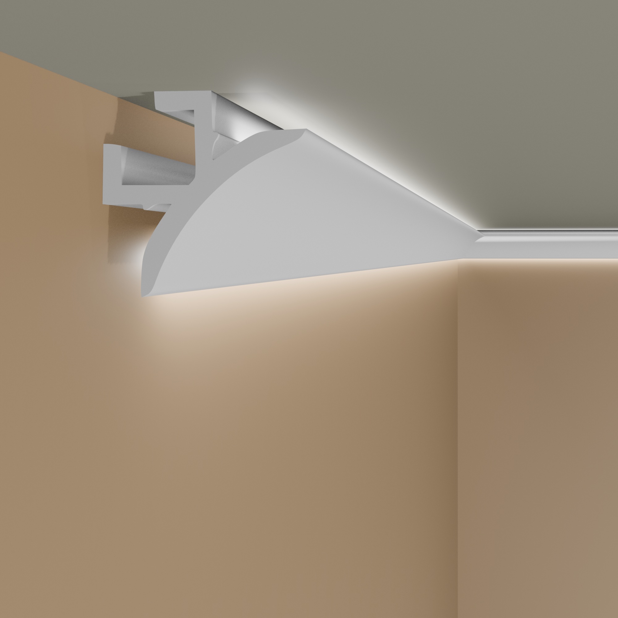 moulure lumineuse QL002 Mardom pour éclairage indirect en PU résistant 