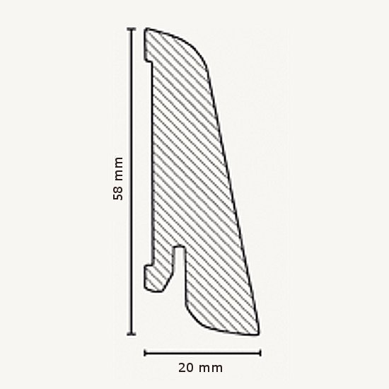 Sockelleisten "Aachen" - Kirsche lackiert 2