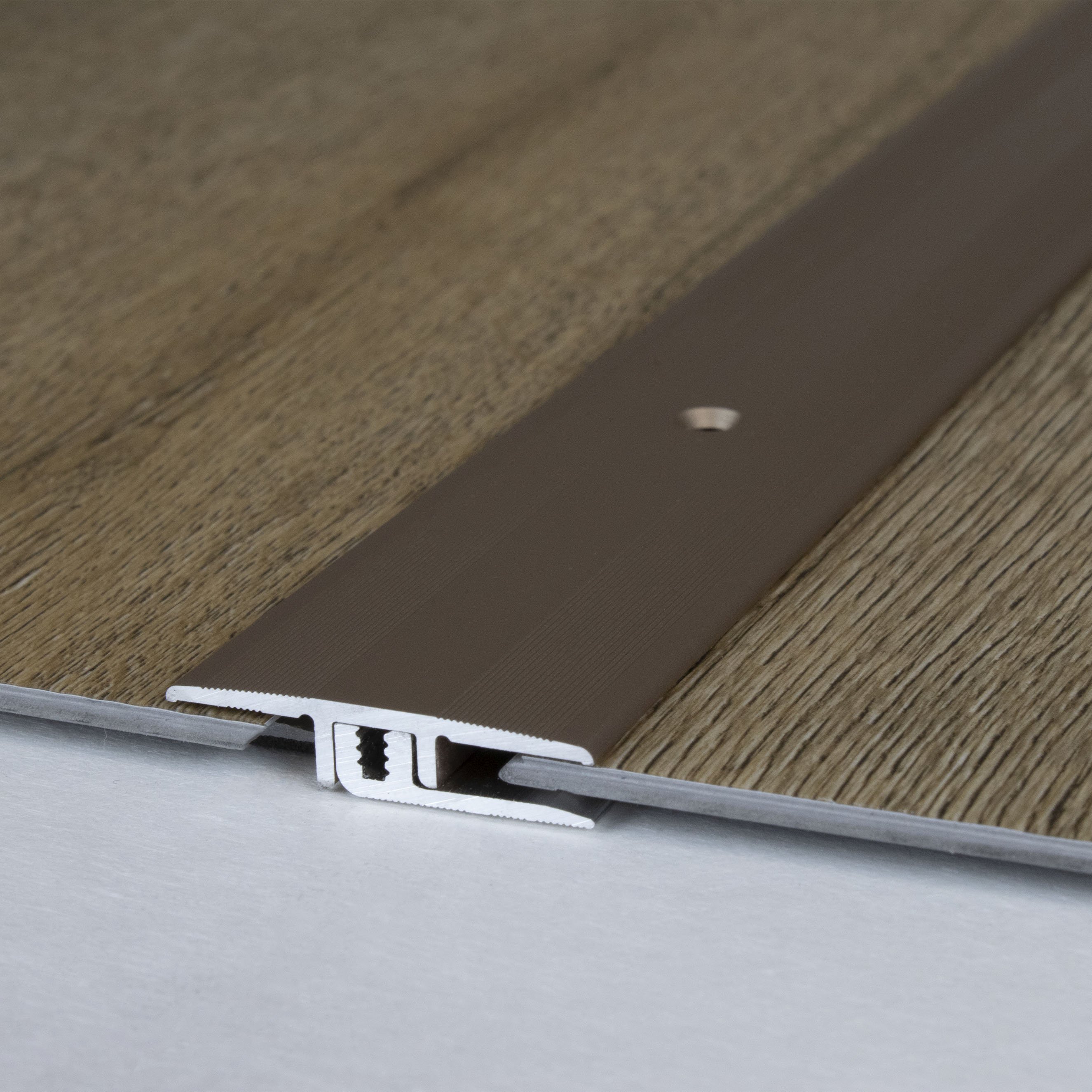 Barre de seuil sol stratifié | hauteur 5 - 9 mm | aluminium anodisé
