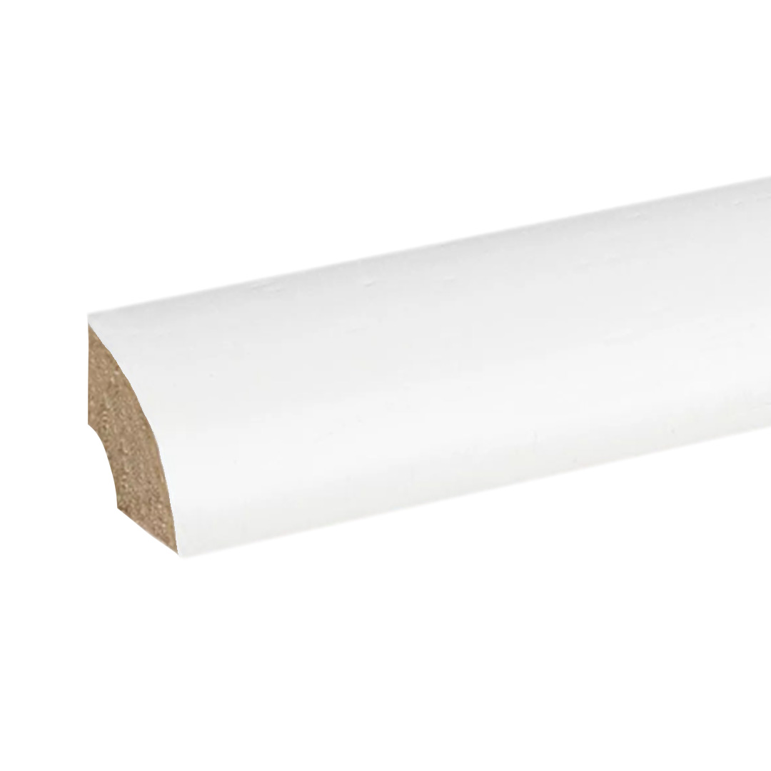 Quart de rond Plinthe en bois massif traité en abachi blanc 12 x 12 x 2000 mm 12.19 PROVISTON