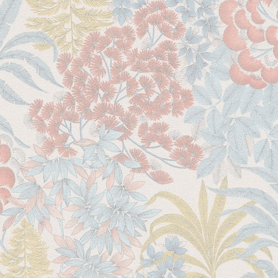 A.S. Creation | Travel Styles | 391281 | Papier peint intissé | Floraux | 10.05 x 0.53 m | Blanc