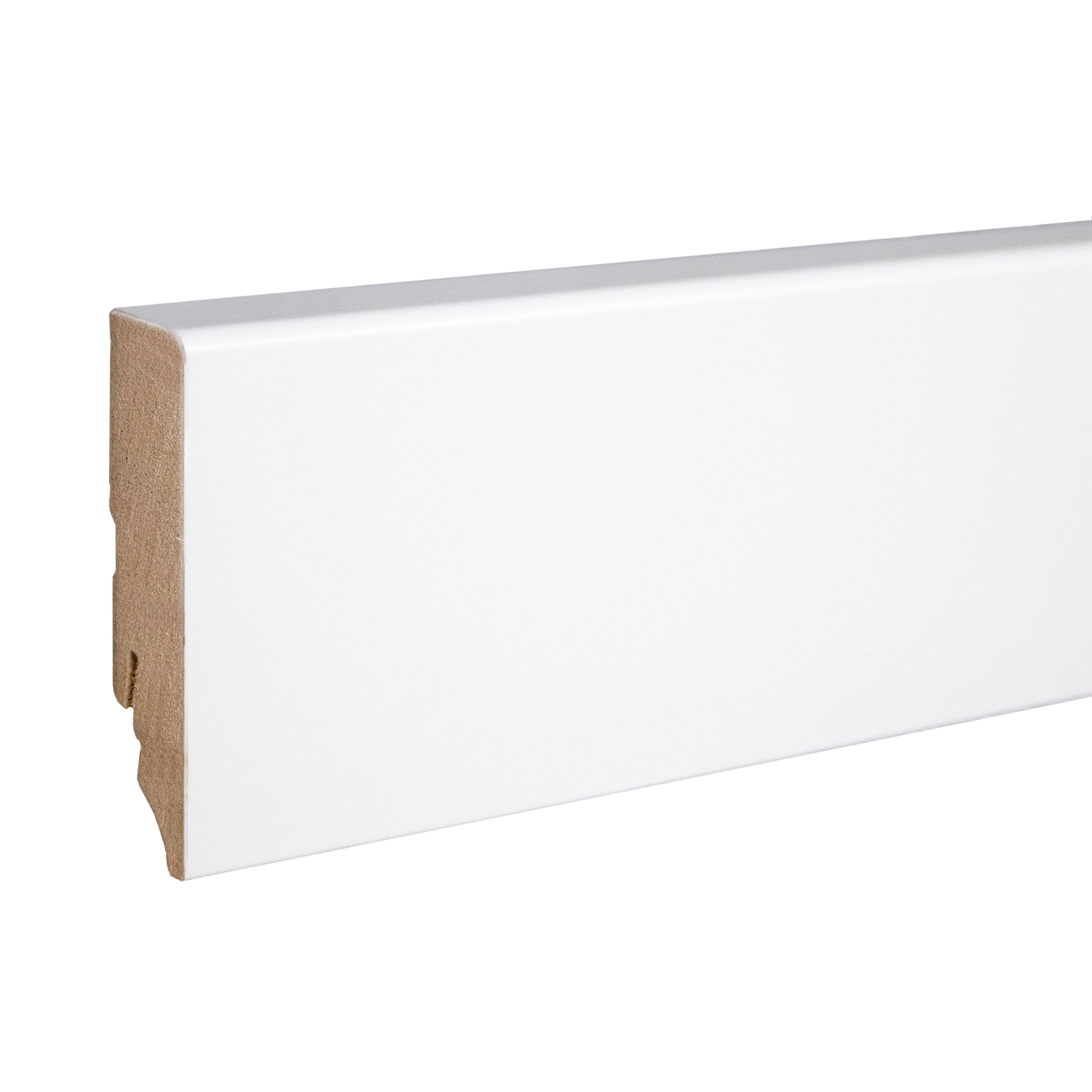 Plinthe 19 x 70 mm laqué en blanc