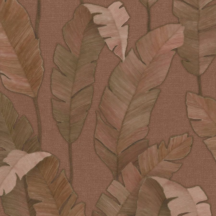 A.S. Creation | Travel Styles | 392181 | Papier peint intissé | Arbres et feuilles | 10.05 x 0.53 m | Rouge Brun