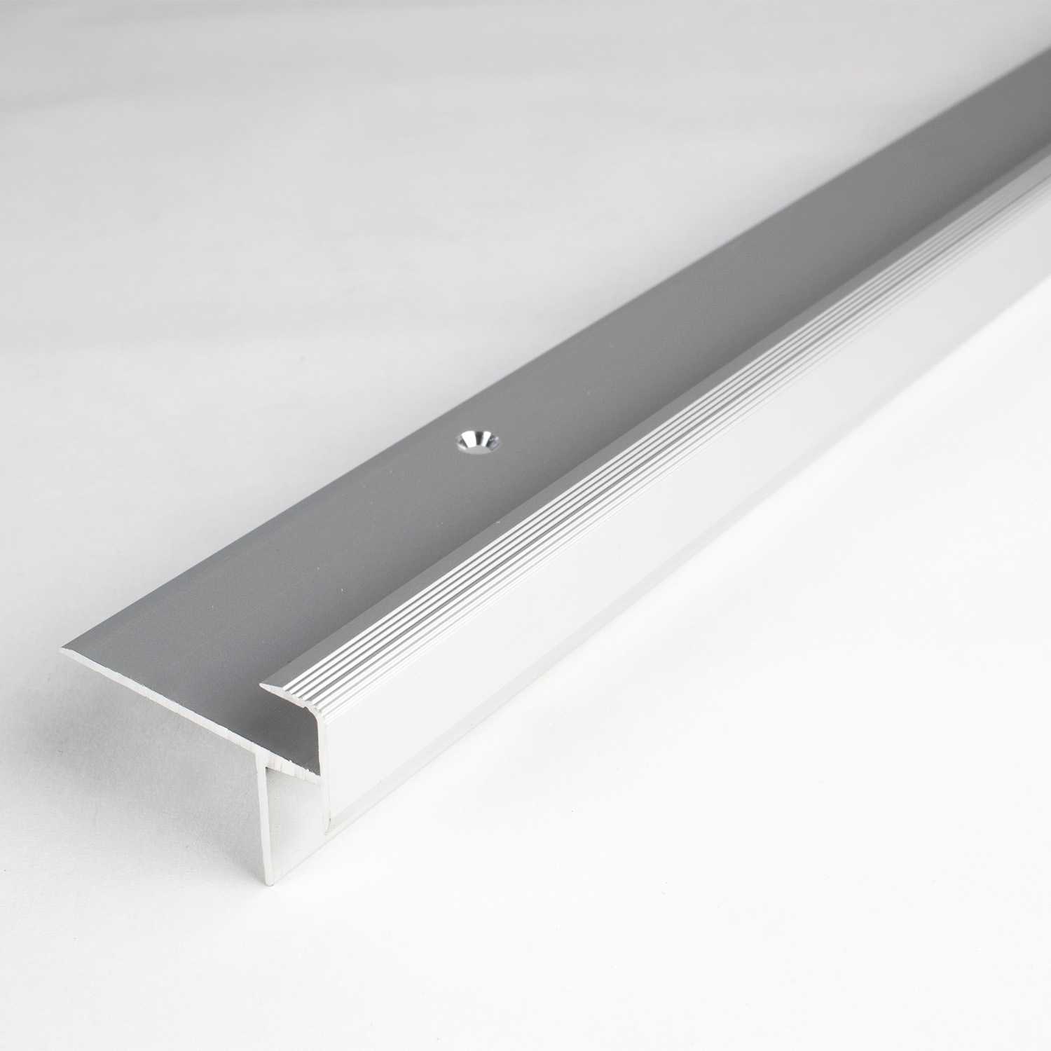 Nez de marche sol stratifié ou parquet | cornière | épaisseur sol 10.3 mm | aluminium anodisé